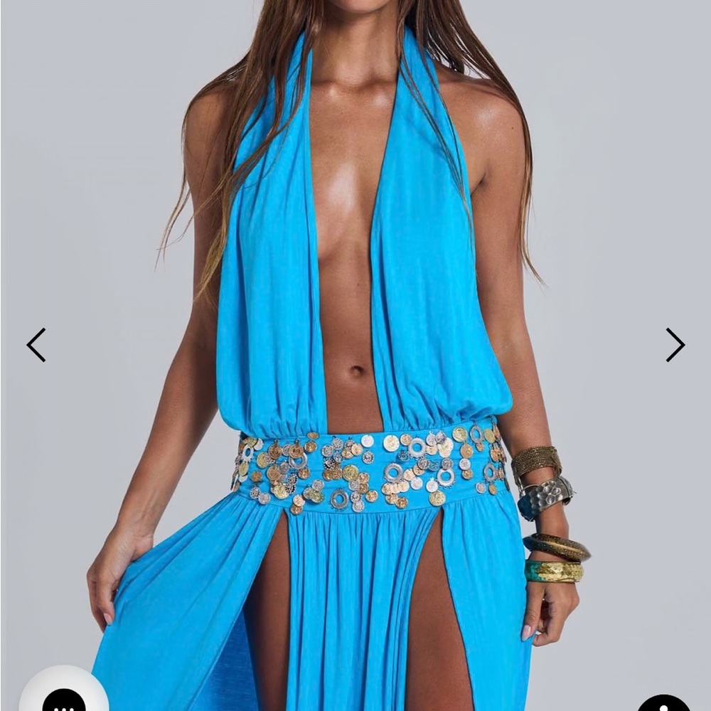 Jaded London Irvin Hand Embellished Backless Maxi Dress - Picture 4 of 6